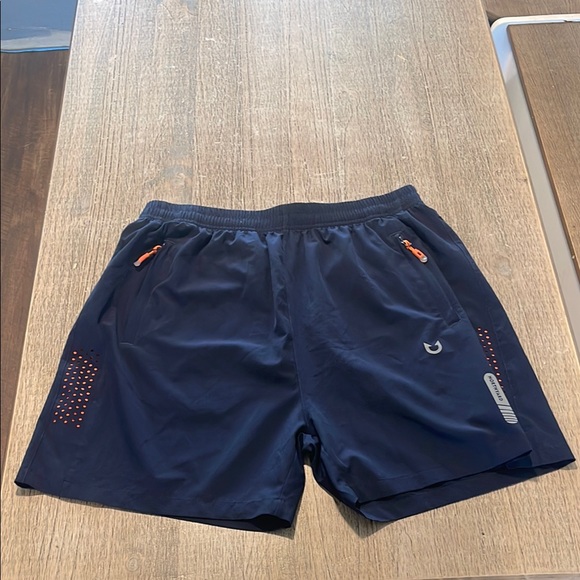 Blue Athletic‎ Performance Shorts Lightweight Elastic Waist - Picture 1 of 8